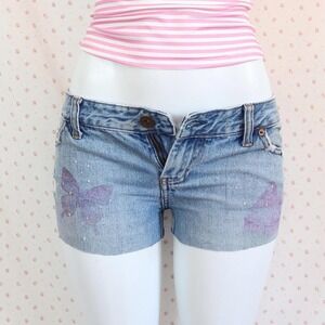 vintage y2k American eagle blue denim shorts
